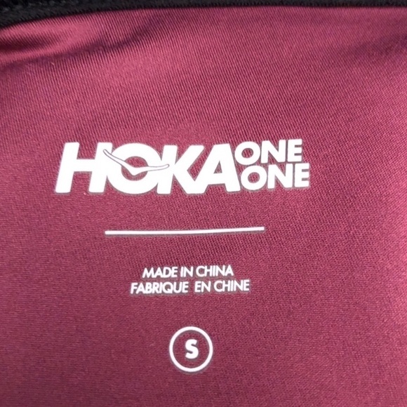 Hoka Hupana Performance Tights Workout Exercise Leggings Purple Yellow Small - Picture 4 of 16